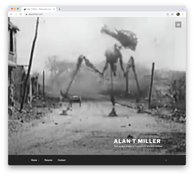 screenshot of alanmiller.com